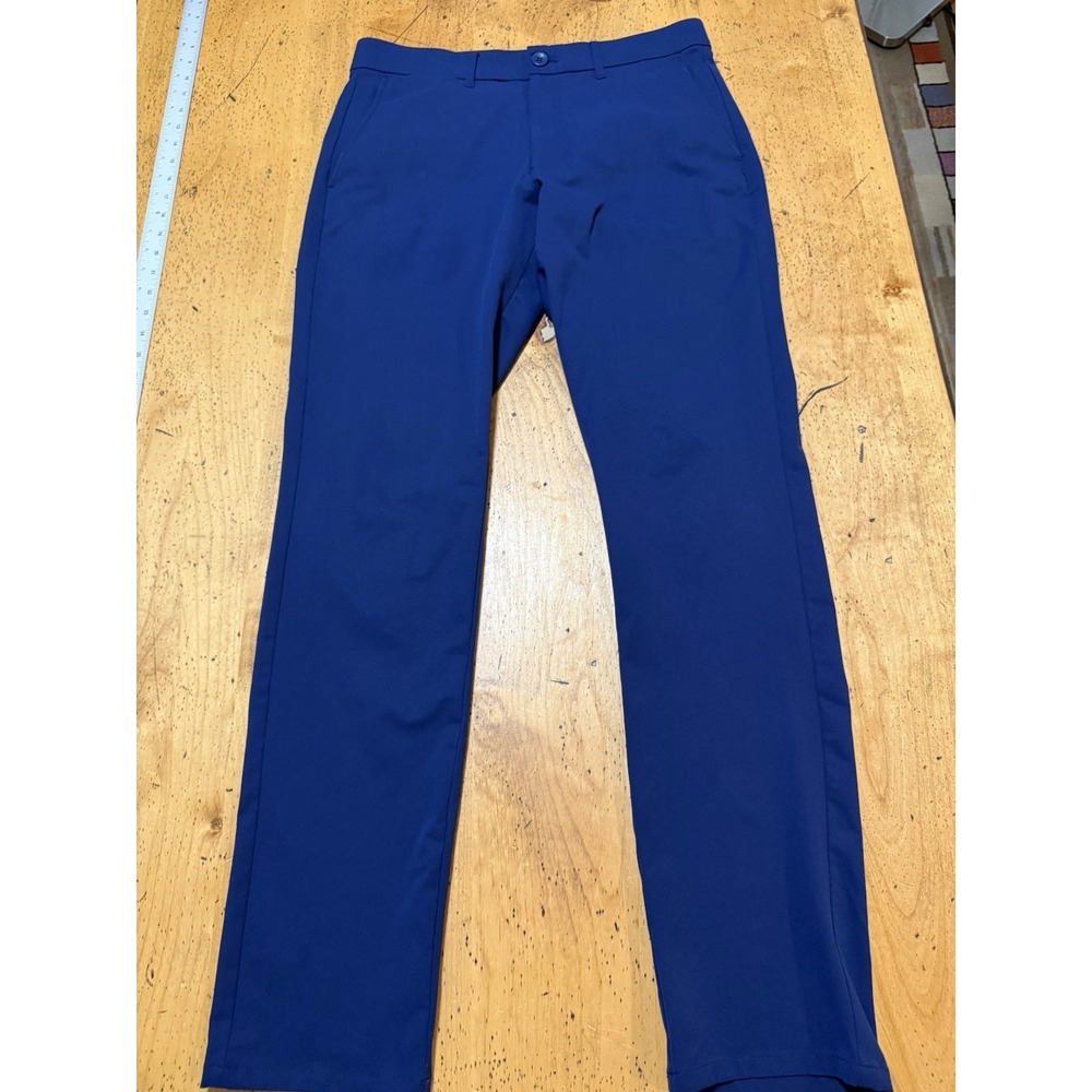 Holderness & Bourne Men's SIze 30X 32 The Garvey Pant Navy Polyester Blend